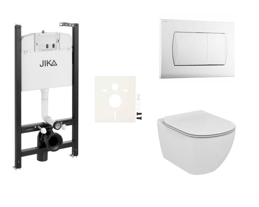 Cenově zvýhodněný závěsný WC set Jika do lehkých stěn / předstěnová montáž+ WC Ideal Standard Tesi SIKOJSTES1