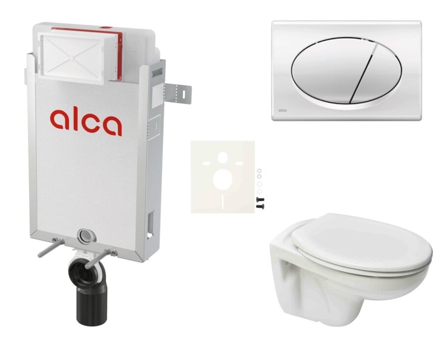 Cenově zvýhodněný závěsný WC set Alca k zazdění + WC S-Line S-line Pro SIKOAP2
