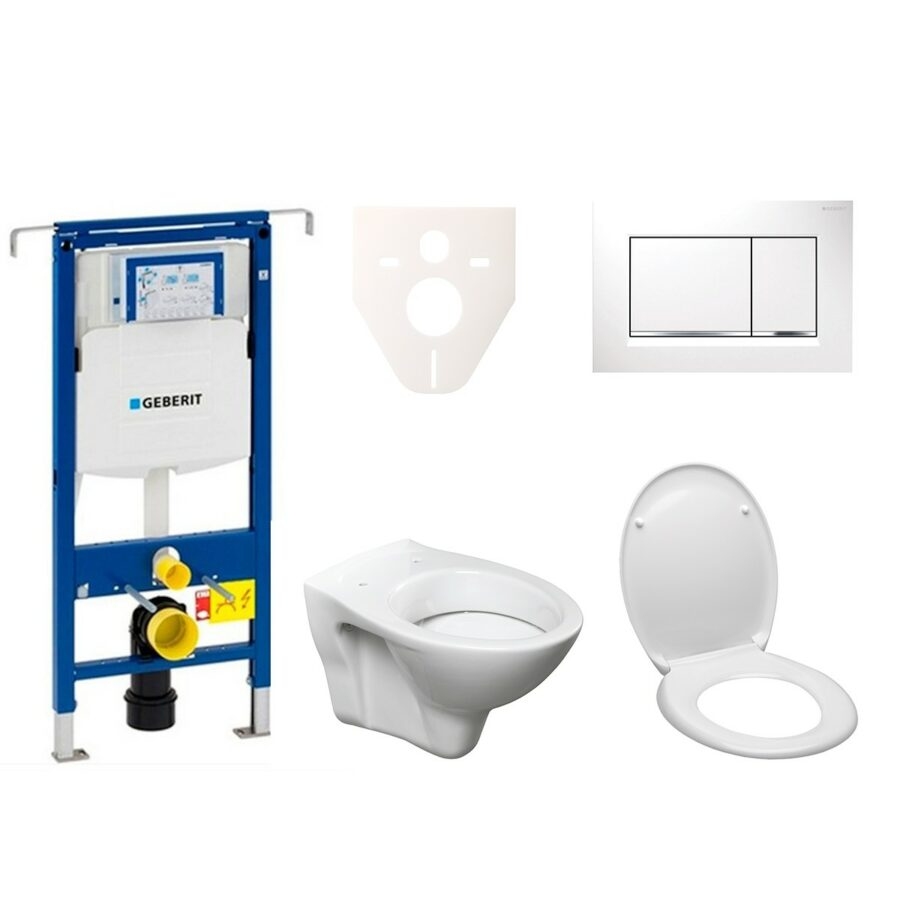 Cenově zvýhodněný závěsný WC set Geberit do lehkých stěn / předstěnová montáž+ WC S-Line S-line Pro 111.355.00.5ND5